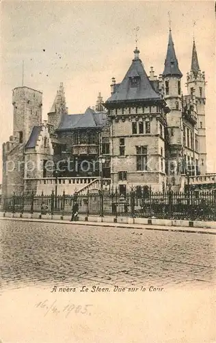 AK / Ansichtskarte Anvers_Antwerpen Musee du Steen vue sur la Cour Anvers Antwerpen