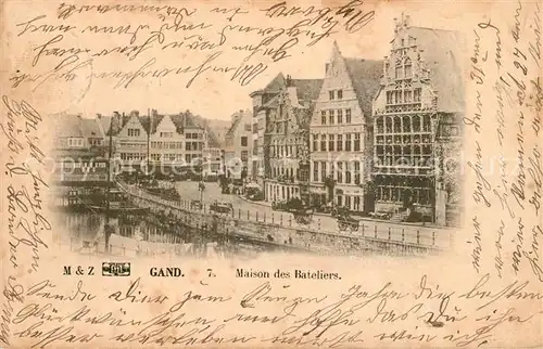 AK / Ansichtskarte Gand_Belgien Maison des Bateliers Gand Belgien