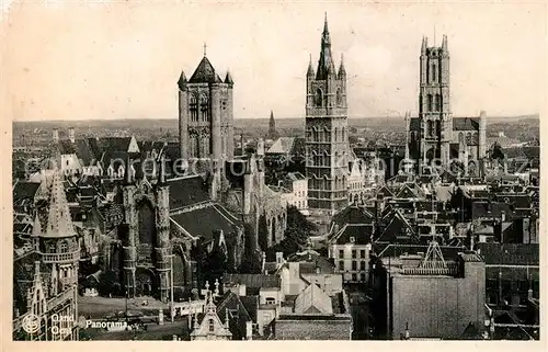 AK / Ansichtskarte Gand_Belgien Panorama de la ville Cathedrale Beffroi Eglise Gand Belgien