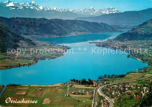 AK / Ansichtskarte Ossiachersee Fliegeraufnahme mit Julische Alpen Ossiachersee