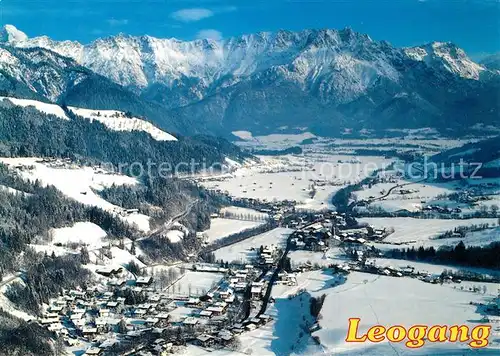 AK / Ansichtskarte Leogang Fliegeraufnahme Schischaukel Saalbach Hinterklemm Leogang