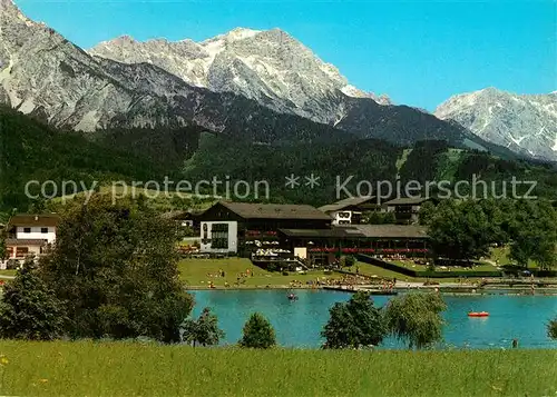 AK / Ansichtskarte Saalfelden_Steinernes_Meer Pinzgau Strandba Ritzensee Saalfelden_Steinernes