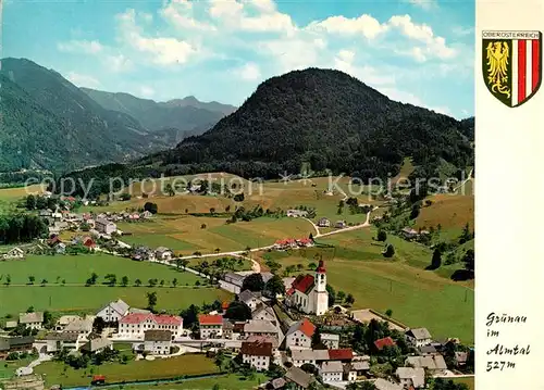 AK / Ansichtskarte Gruenau_Almtal Fliegeraufnahme Gruenau Almtal