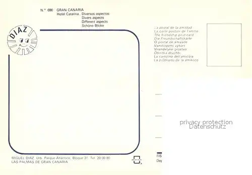 AK / Ansichtskarte Las_Palmas_Gran_Canaria Hotel Catarina diversos aspectos Las_Palmas_Gran_Canaria