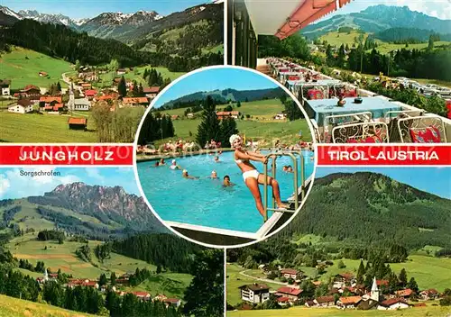 AK / Ansichtskarte Jungholz_Tirol Sorgschrofen Freibad Jungholz Tirol