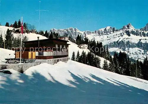 AK / Ansichtskarte Flumserberg_Flums Ferienheim des Turnvereins Alte Sektion Zuerich Winterlandschaft Alpen Flumserberg Flums