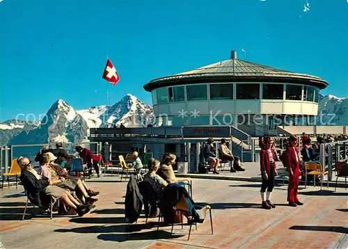 AK / Ansichtskarte Beatenberg Schilthorn Piz Gloria Drehrestaurant Eiger Muench Berner Alpen Beatenberg