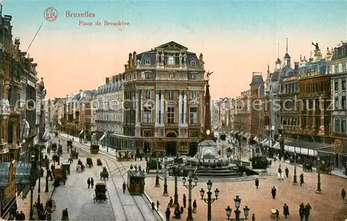 AK / Ansichtskarte Bruxelles_Bruessel Place de Brouckere Monument Anspach Bruxelles_Bruessel