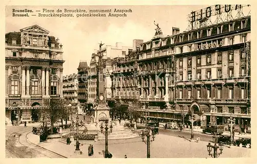 AK / Ansichtskarte Bruxelles_Bruessel Place de Brouckere Monument Anspach Bruxelles_Bruessel