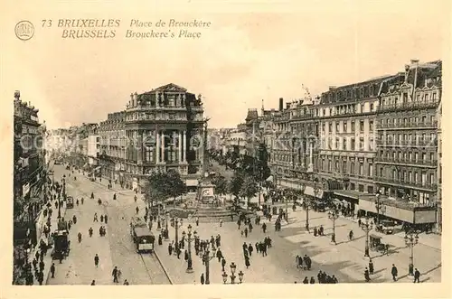 AK / Ansichtskarte Bruxelles_Bruessel Place de Brouckere Monument Anspach Bruxelles_Bruessel