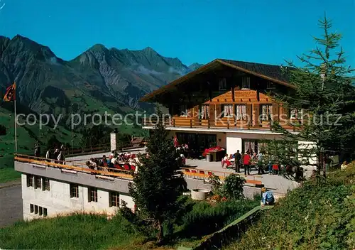 AK / Ansichtskarte Achseten Berggasthaus Hoechst Terrasse Alpen Achseten