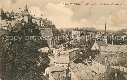 AK / Ansichtskarte Luxembourg_Luxemburg ville haute et faubourg du Grund Luxembourg Luxemburg