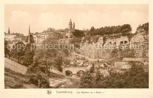 AK / Ansichtskarte Luxembourg_Luxemburg Les Rochers du Bock Luxembourg Luxemburg