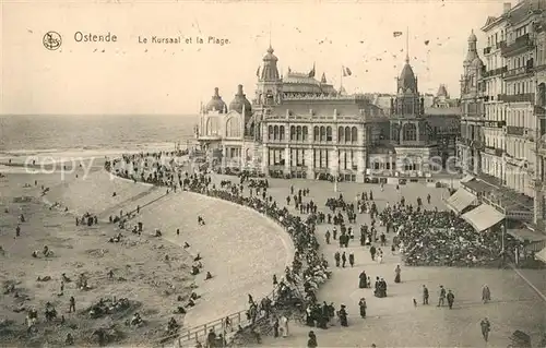 AK / Ansichtskarte Ostende_Oostende Le Kursaal et la Plage 