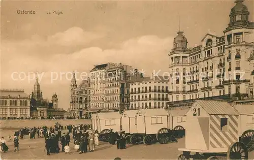 AK / Ansichtskarte Ostende_Oostende La Plage et les Hotels Serie Ostende No. 47 