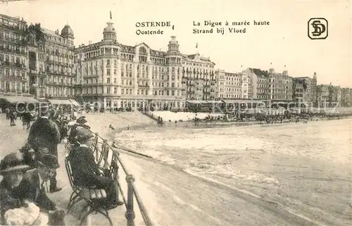 AK / Ansichtskarte Ostende_Oostende La Digue a maree haute 