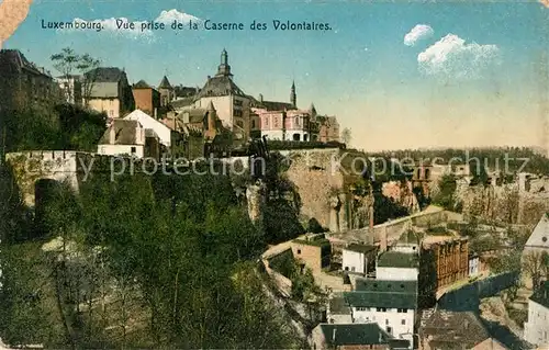 AK / Ansichtskarte Luxembourg_Luxemburg Vue prise de la Caserne des Vontaires Luxembourg Luxemburg