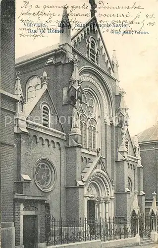 AK / Ansichtskarte Verviers_Liege_Wallonie Eglise Saint Francois Xavier Rue de Rome Verviers_Liege_Wallonie