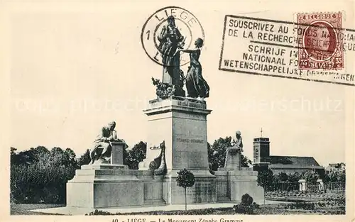 AK / Ansichtskarte Liege_Luettich Monument Zenobe Gramme Liege Luettich