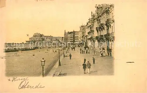 AK / Ansichtskarte Ostende_Oostende Plage La Digue Grands Hotels et le Kursaal 