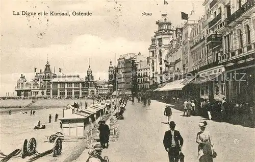 AK / Ansichtskarte Ostende_Oostende La Digue et le Kursaal 