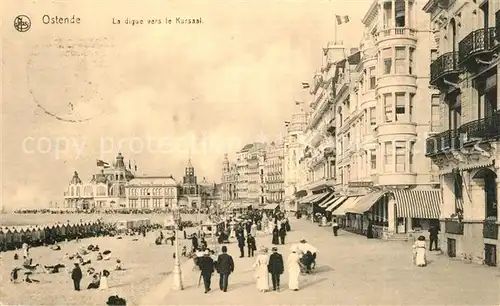 AK / Ansichtskarte Ostende_Oostende La Digue vers le Kursaal 