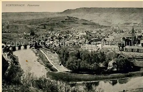 AK / Ansichtskarte Echternach Fliegeraufnahme Brueckenpartie Echternach