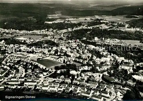 AK / Ansichtskarte Sigmaringen Fliegeraufnahme Sigmaringen