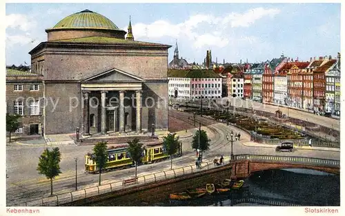 AK / Ansichtskarte Kobenhavn Slotskirken Strassenbahn Kobenhavn