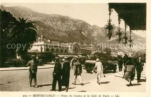 AK / Ansichtskarte Monte Carlo Place du Casino Cafe de Paris Monte Carlo