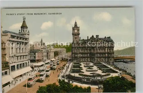 AK / Ansichtskarte Edinburgh Prince s Street from Monument Edinburgh