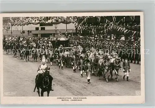 AK / Ansichtskarte London Coronation Procession Royal Carriage London