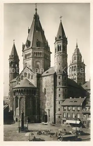 AK / Ansichtskarte Mainz_Rhein Dom Blick vom Liebfrauenplatz Mainz Rhein