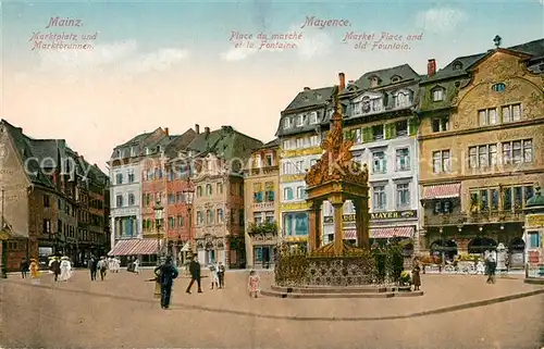 AK / Ansichtskarte Mainz_Rhein Marktplatz Marktbrunnen Mainz Rhein