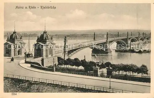 AK / Ansichtskarte Mainz_Rhein Rheinbruecke Mainz Rhein