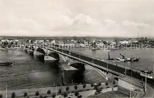 AK / Ansichtskarte Mainz_Rhein Strassenbruecke Mainz Rhein