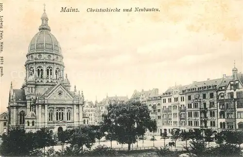 AK / Ansichtskarte Mainz_Rhein Christuskirche Neubauten Mainz Rhein