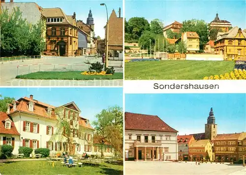 AK / Ansichtskarte Sondershausen_Thueringen Wilhelm Pieck Str Schlossblick HOG Zum Possen Rathaus Sondershausen Thueringen