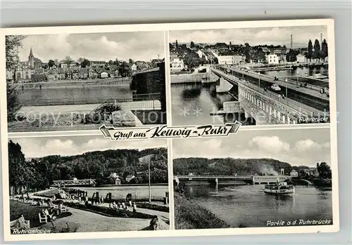 AK / Ansichtskarte Kettwig Stadtblick Ruhrbruecke Ruhranlagen Ruhrpartie Kettwig