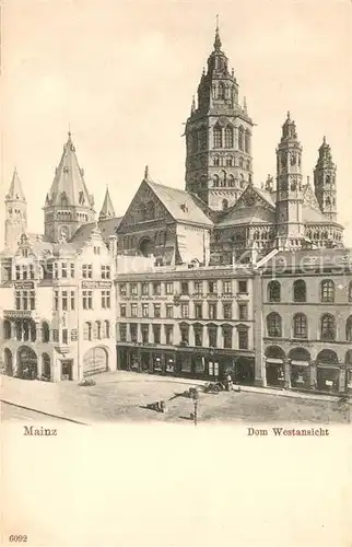 AK / Ansichtskarte Mainz_Rhein Dom Westansicht Mainz Rhein