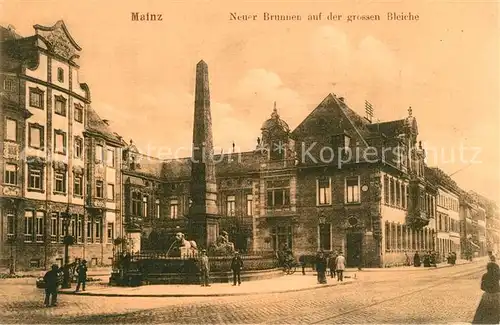 AK / Ansichtskarte Mainz_Rhein Neuer Brunnen auf der Grossen Bleiche Mainz Rhein