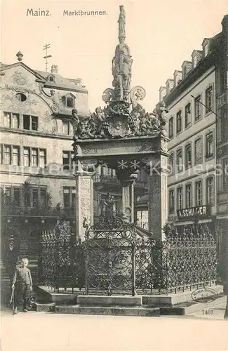 AK / Ansichtskarte Mainz_Rhein Marktbrunnen Mainz Rhein