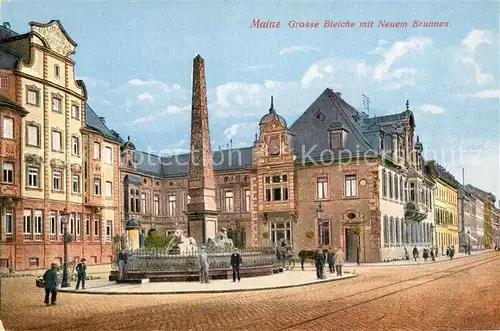 AK / Ansichtskarte Mainz_Rhein Grosse Bleiche mit Neuem Brunnen Mainz Rhein