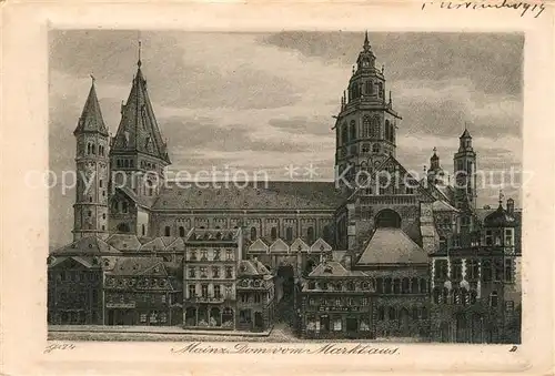 AK / Ansichtskarte Mainz_Rhein Dom Kuenstlerkarte Mainz Rhein