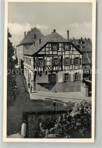 AK / Ansichtskarte Alzey Schlossgasse Fachwerkhaus Alzey