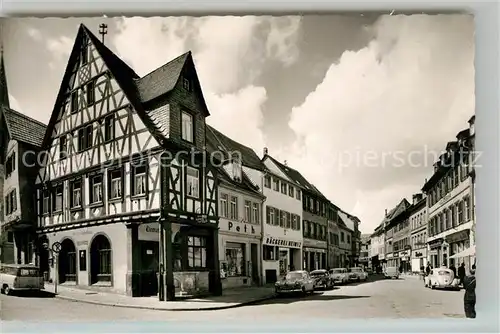 AK / Ansichtskarte Alzey Deutsches Haus Fachwerkhaus am Fischmarkt Voelkerbrunnen Alzey