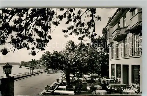 AK / Ansichtskarte Nierstein_Rhein Rheinhotel Restaurant Terrasse Nierstein_Rhein