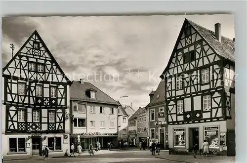 AK / Ansichtskarte Alzey Rossmarkt Fachwerkhaeuser Altstadt Alzey