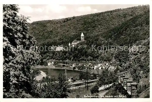 AK / Ansichtskarte Zwingenberg_Neckar mit Schloss Zwingenberg Neckar