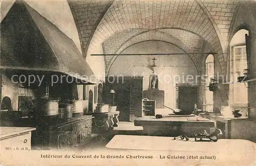 AK / Ansichtskarte Grande_Chartreuse Interieur La Cuisine Grande Chartreuse